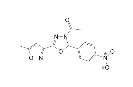 4-Acetyl-2-(5-methylisoxazol-3-yl)-5-(4-nitrophenyl)-1,3,4-oxadiazole