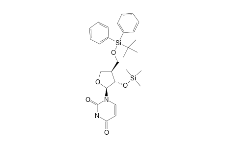 1-((1R,2R,3R)-TETRAHYDRO-2-TRIMETHYLSILYLOXY-3-((1,1-DIMETHYLETHYLDIPHENYL)-SILYLOXY)-METHYL)-1-FURANYL)-2,4(1H,3H)-PYRIMIDINEDIONE