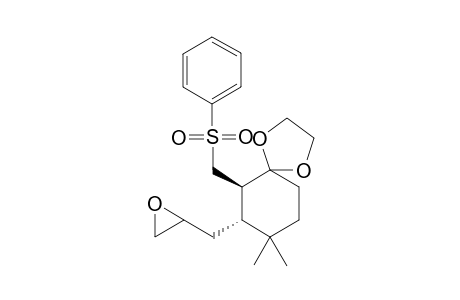 (+-)-(2.XI.)-benzenesulfonylmethyl-3t-[(.XI.)-2,3-epoxy-propyl]-4,4-dimethyl-cyclohexanone ethane-1,2-diyl acetal