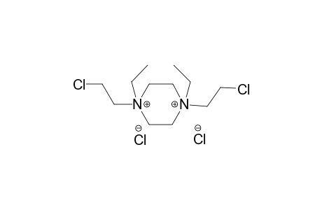 Piperazine-1,4-diium, 1,4-di(2-chloroethyl)-1,4-diethyl-, dichloride-