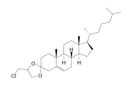 (8S,9S,10R,13R,14S,17R)-4'-(chloromethyl)-10,13-dimethyl-17-[(2R)-6-methylheptan-2-yl]spiro[1,2,4,7,8,9,11,12,14,15,16,17-dodecahydrocyclopenta[a]phenanthrene-3,2'-1,3-dioxolane]