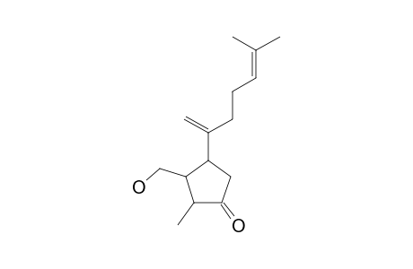 ISOLITSEANE_A;3-BETA-HYDROXYMETHYL-2-ALPHA-METHYL-4-ALPHA-(5-METHYL-1-METHYLENEHEX-4-ENYL)-CYCLOPENTANONE