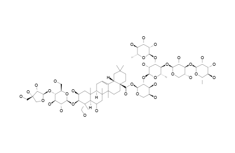 3-O-[BETA-D-APIOFURANOSYL-(1->4)-BETA-D-GLUCOPYRANOSYL]-28-O-[ALPHA-L-RHAMNOPYRANOSYL-(1->3)-BETA-D-XYLOPYRANOSYL-(1->4)-ALPHA-L-RHAMNOPYRANOSYL-(