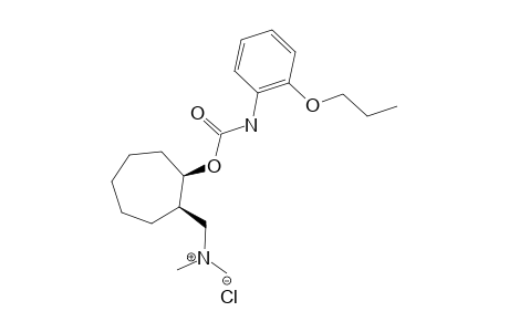 (+/-)-(CIS)-N,N-DIMETHYL-2-(2-PROPOXY-PHENYL-CARBAMOYLOXY)-CYCLOHEPTHYL-METHYLAMMONIUM-CHLORIDE