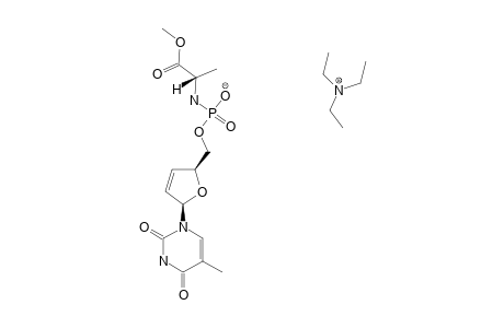 2',3'-DIDEHYDRO-3'-DEOXYTHYMIDINE-5'-(METHOXYANANINYL-PHOSPHATE)-TRIETHYLAMMONIUM-SALT