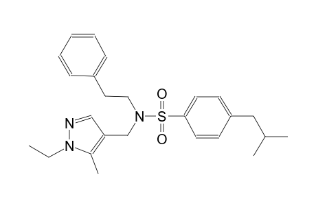 benzenesulfonamide, N-[(1-ethyl-5-methyl-1H-pyrazol-4-yl)methyl]-4-(2-methylpropyl)-N-(2-phenylethyl)-