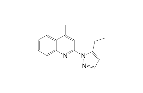 2-(5-ETHYL-PYRAZOL-1-YL)-4-METHYL-QUINOLINE