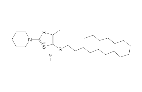 1,3-dithiolium, 5-(hexadecylthio)-4-methyl-2-(1-piperidinyl)-, iodide