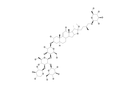 (25R)-2-ALPHA,3-BETA-DIHYDROXY-26-BETA-D-GLUCOPYRANOSYLOXY-22-METHOXY-5-ALPHA-FUROST-9-EN-12-ONE-3-O-[O-BETA-D-GLUCOPYRANOSYL-(1->2)-O-[BETA-D-XYL