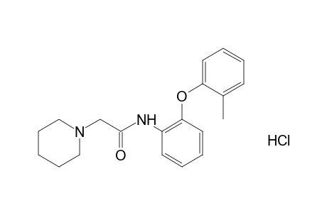 2'-(o-tolyloxy)-1-piperidineacetanilide, monohydrochloride