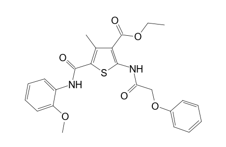 ethyl 5-[(2-methoxyanilino)carbonyl]-4-methyl-2-[(phenoxyacetyl)amino]-3-thiophenecarboxylate