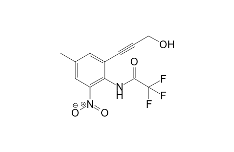 2,2,2-trifluoro-N-(2-(3-hydroxyprop-1-ynyl)-4-methyl-6-nitrophenyl)acetamide