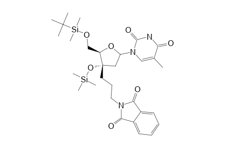 1-[5-O-(TERT.-BUTYLDIMETHYLSILYL)-2-DEOXY-3-C-(3-PHTHALIMIDOPROPYL)-3-O-TRIMETHYLSILYL-BETA-D-ERYTHRO-PENTOFURANOSYL]-THYMINE;MAJOR-ISOMER