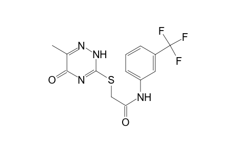 2-[(5-hydroxy-6-methyl-1,2,4-triazin-3-yl)sulfanyl]-N-[3-(trifluoromethyl)phenyl]acetamide