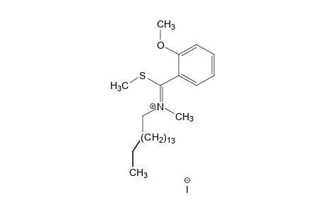 hexadecyl[o-methoxy-alpha-(methylthio)benzylidene]methylammonium iodide