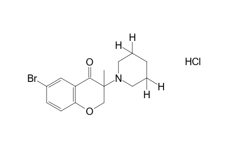 6-bromo-3-methyl-3-piperidino-4-chromanone, hydrochloride