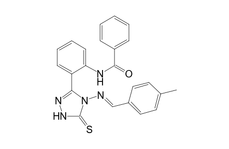 N-[2-[4-[(E)-(4-methylbenzylidene)amino]-5-thioxo-1H-1,2,4-triazol-3-yl]phenyl]benzamide