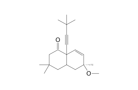 8a-(3',3'-Dimethylbut-1'-ynyl)-3,4,4a,5,6,8a-hexahydro-6-methoxy-3,3,6-trimethylnaphthalen-1(2H)-one