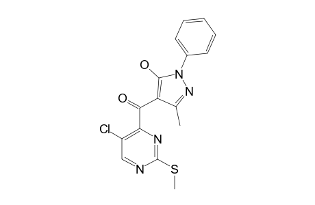 [5-CHLORO-2-(METHYLTHIO)-PYRIMIDIN-4-YL]-(5-HYDROXY-3-METHYL-1-PHENYL-1H-PYRAZOL-4-YL)-METHANONE