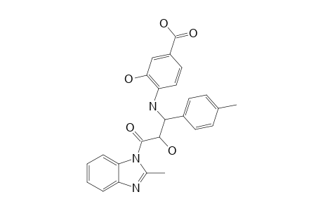 2-HYDROXY-4-[2-HYDROXY-3-(2-METHYL-BENZIMIDAZOLE-1-YL)-3-OXO-1-PARA-TOLYL-PROPYLAMINO]-BENZOIC-ACID