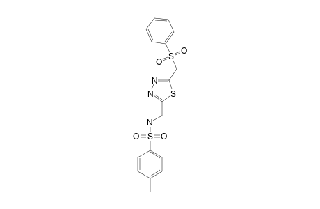 2-(PARA-METHYLPHENYLSULFONYLAMINOMETHYL)-5-PHENYLSULFONYLMETHYL-1,3,4-THIADIAZOLE