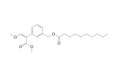 Benzeneacetic acid, alpha-(methoxymethylene)-3-[[(1-oxodecyl)oxy]methyl]-, methyl ester