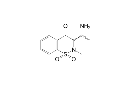 3-(1-aminoethylidene)-2,3-dihydro-2-methyl-4H-1,2-benzothiazin-4-one, 1,1-dioxide