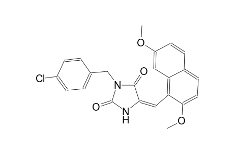 (5E)-3-(4-chlorobenzyl)-5-[(2,7-dimethoxy-1-naphthyl)methylene]-2,4-imidazolidinedione