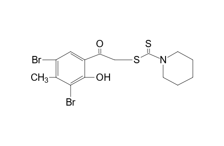 3',5'-dibromo-2'-hydroxy-2-mercapto-4'-methylacetophenone, 2-(1-piperidinecarbodithioate