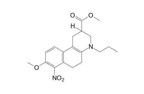 1,2,3,4,5,6-hexahydro-8-methoxy-7-nitro-4-propylbenzo[f]quinoline-2 carboxylic acid, methyl ester