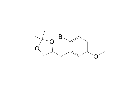 4-(2-bromo-5-methoxy-benzyl)-2,2-dimethyl-[1,3]dioxolane