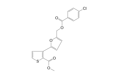 3-[5-(HYDROXYMETHYL)-2-FURYL]-2-THIOPHENECARBOXYLIC ACID, METHYL ESTER, p-CHLOROBENZOATE (ESTER)