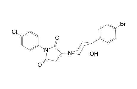 3-[4-(4-bromophenyl)-4-hydroxy-1-piperidinyl]-1-(4-chlorophenyl)-2,5-pyrrolidinedione