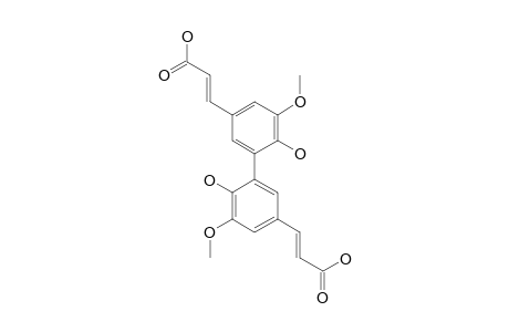 (E,E)-4,4'-DIHYDROXY-5,5'-DIMETHOXY-3,3'-BICINNAMIC-ACID;5-5-COUPLED-DEHYDROFERULIC-ACID