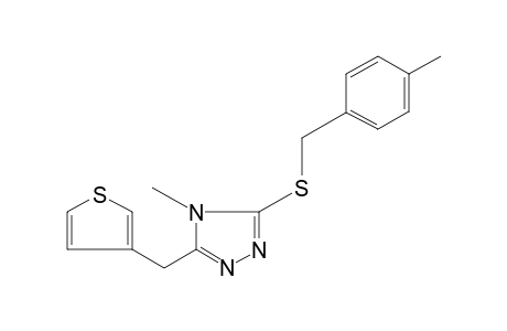 4-methyl-3-[(p-methylbenzyl)thio]-5-(3-thenyl)-4H-1,2,4-triazole