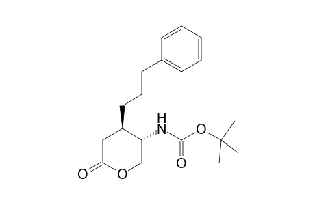 (5S)-N-(tert-Butoxycarbonyl)-(4R)-(3'-phenylpropyl)-tetrahydropyran-2-one