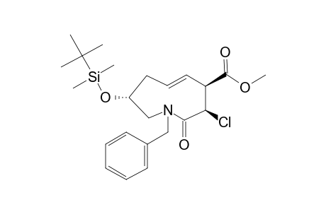 #8B;(PS)-(E)-(3R,4S,8R)-N-BENZYL-8-(TERT.-BUTYLDIMETHYLSILOXY)-3-CHLORO-4-METHOXYCARBONYL-2,3,4,7,8,9-HEXAHYDRO-1H-AZONIN-2-ONE;AMIDE-CONFORMATION-A