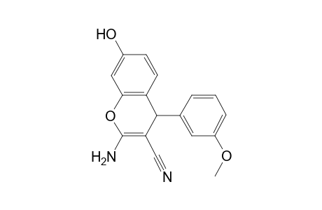 2-Amino-7-hydroxy-4-(3-methoxyphenyl)-4H-chromene-3-carbonitrile