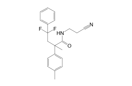 N-(2-cyanoethyl)-4,4-difluoro-2-methyl-4-phenyl-2-(p-tolyl)butanamide