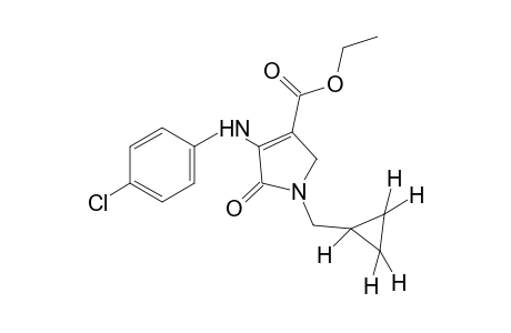 4-(p-chloroanilino)-1-(cyclopropylmethyl)-5-oxo-3-pyrroline-3-carboxylic acid, ethyl ester