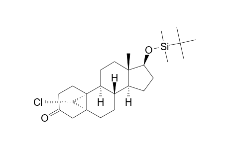 17-BETA-(TERT.-BUTYLDIMETHYLSILYLOXY)-19(R)-CHLORO-5-ALPHA,19-ALPHA-CYClOANDROSTAN-3-ONE