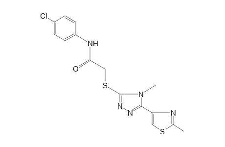 4'-chloro-2-{[4-methyl-5-(2-methyl-4-thiazolyl)-4H-1,2,4-triazol-3-yl]thio}acetanilide