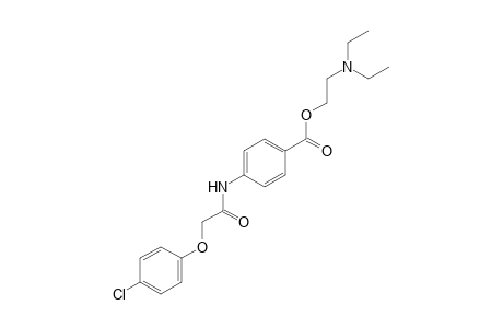 p-[2-(p-chlorophenoxy)acetamido]benzoic acid, 2-(diethylamino)ethyl ester