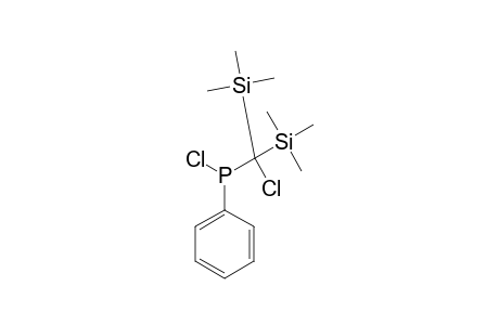 CHLORO-[CHLOROBIS-(TRIMETHYLSILYL)-METHYL]-PHENYLPHOSPHANE