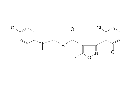 3-(2,6-dichlorophenyl)-5-methyl-4-isoxazolecarbothioic acid, S-[(p-chloroanilino)methyl]ester