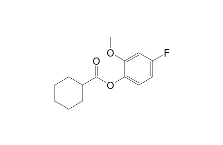 Cyclohexanecarboxylic acid, 2-methoxy-4-fluorophenyl ester