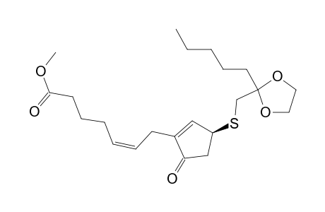 5-Heptenoic acid, 7-[5-oxo-3-[[(2-pentyl-1,3-dioxolan-2-yl)methyl]thio]-1-cyclopenten-1-yl]-, methyl ester, [S-(Z)]-