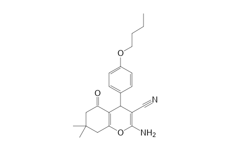 2-Amino-4-(4-butoxyphenyl)-7,8-dihydro-7,7-dimethyl-5(6H)-oxo-4H-benzo[b]pyran-3-carbonitrile