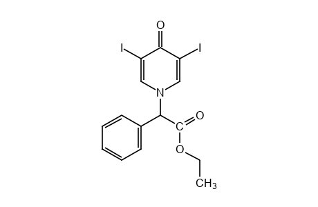 3,5-diiodo-4-oxo-alpha-phenyl-1(4H)-pyridineacetic acid, ethyl ester