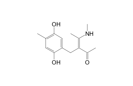 (Z)-3-[(2,5-Dihydroxy-4-methyl-phenyl)-methyl]-4-(N-methylamino)-pent-3-en-2-one